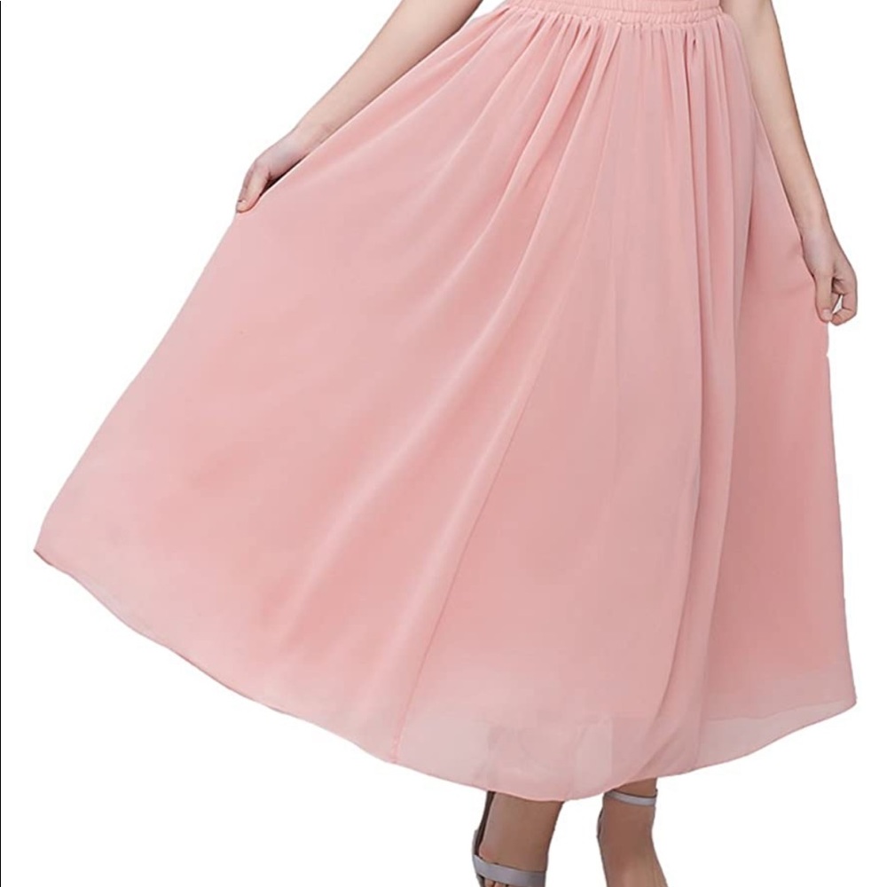 Pink Chiffon skirt NWOT